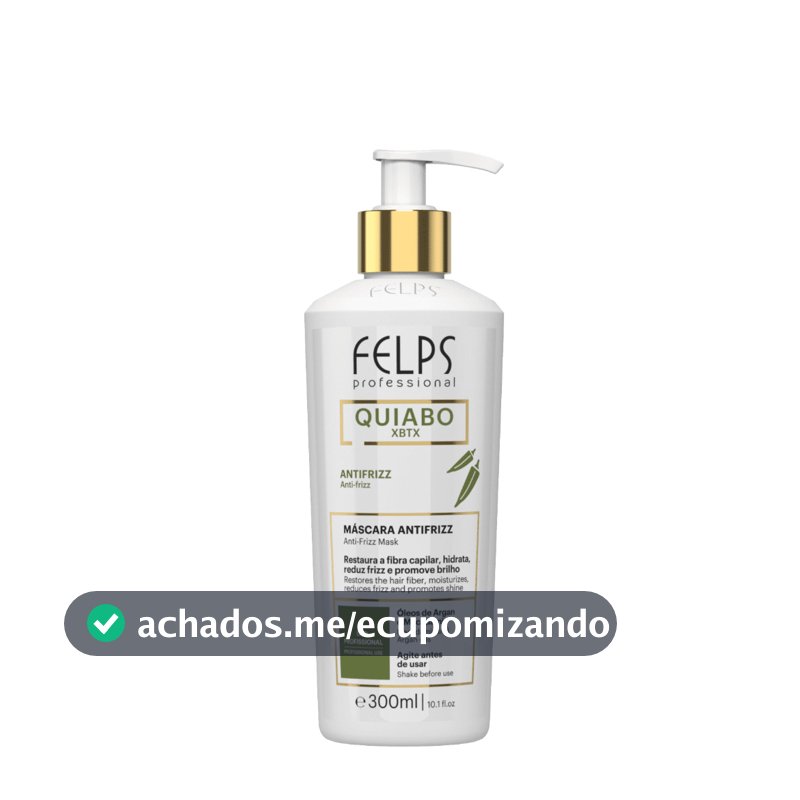 Felps Xbtx Quiabo Máscara Antifrizz 300ml