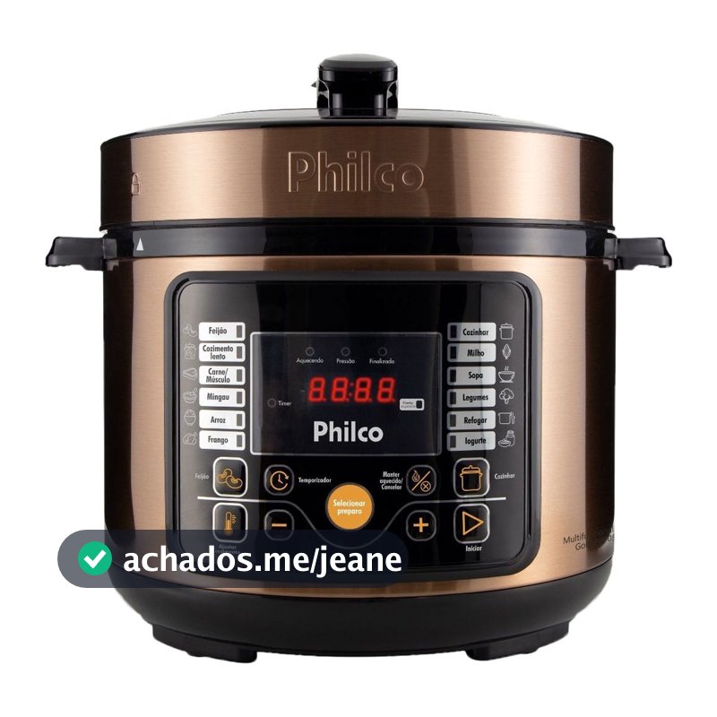 Panela De Pressão Elétrica Philco 5L Multifuncional Digital 15 Funções Gold