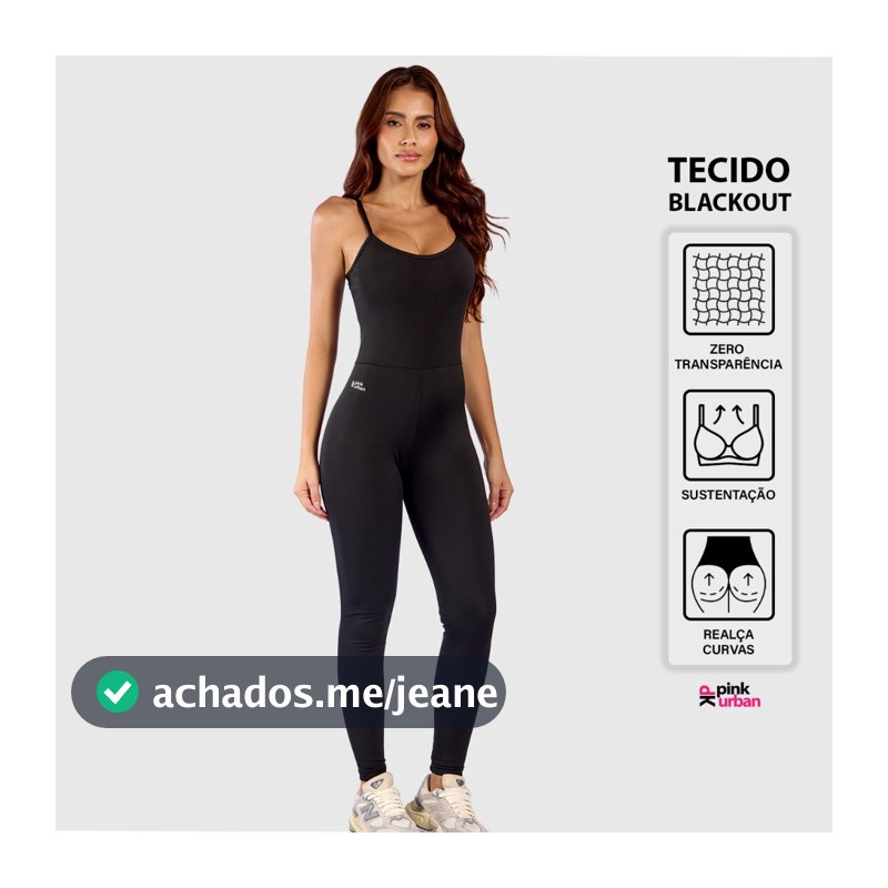 Macacão Fitness Blackout Alcinha Slim Zero Transparência Longo Crossfit Inverno