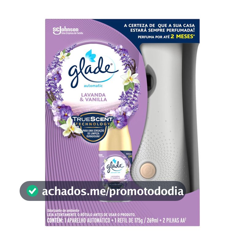 Odorizador de Ambiente Glade Automatic + Refil Lavanda & Vanilla 269ml