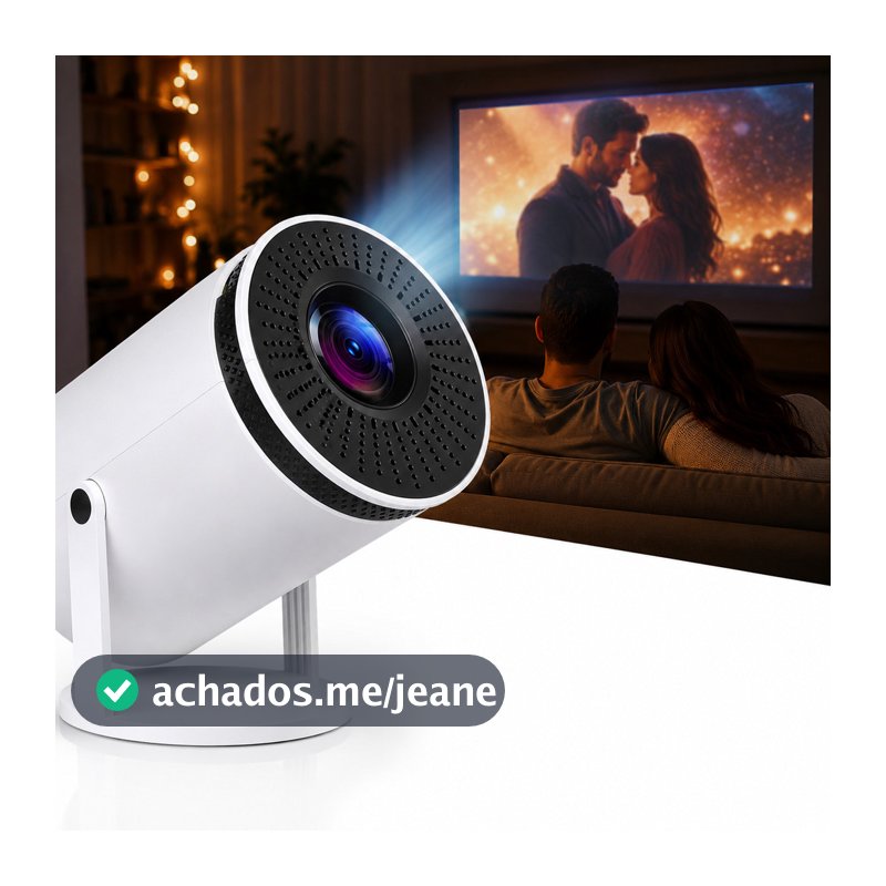 Projetor HD 4K 150" Suporte Tv Box Xbox PS Pc WiFi Bluetooth Cinema em Casa Android Celular