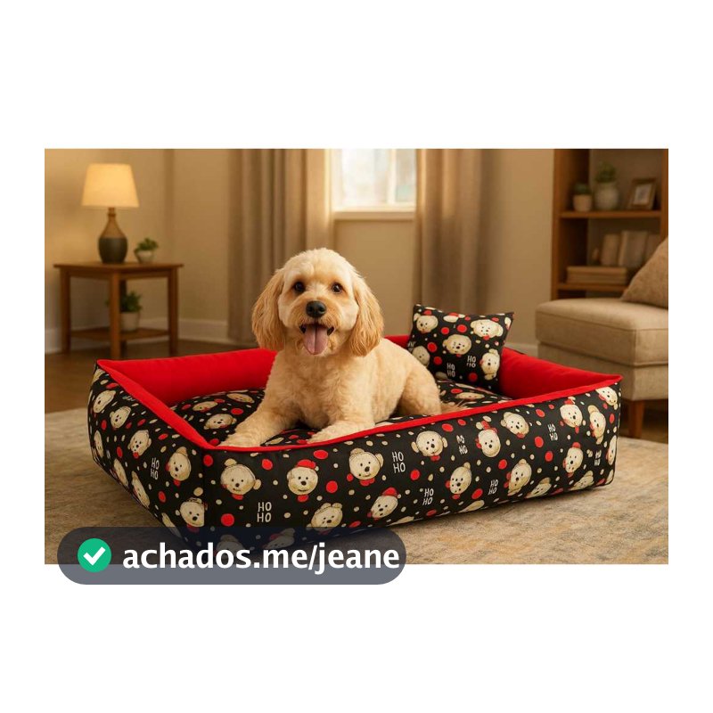 Cama Caminha para cachorros  80x60cm  100%  Lavável Super Confortável com Almofada Brinquedo