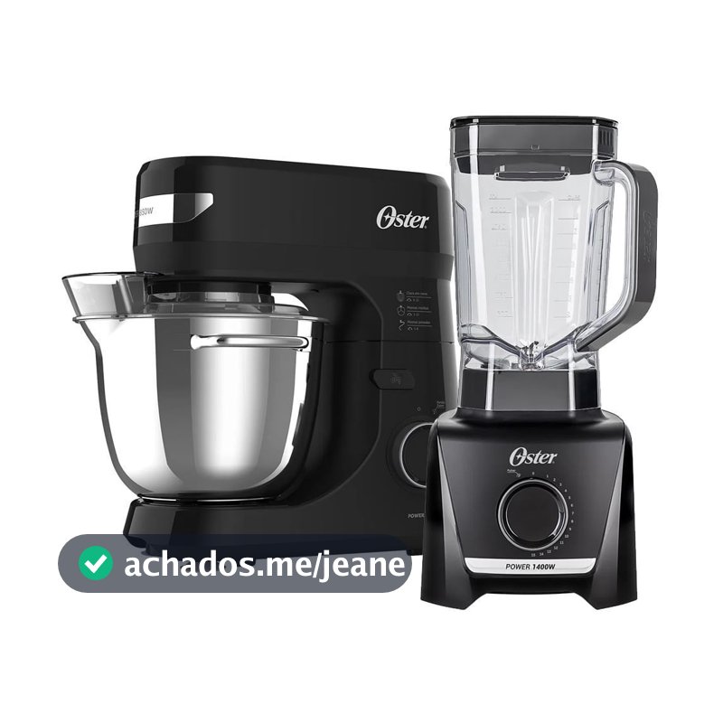 Kit Batedeira Planetária Bowl Inox III e Liquidificador 1400 Oster