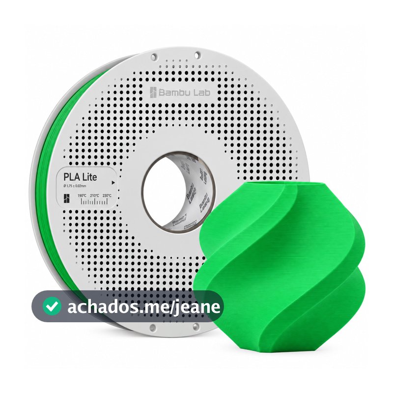 Filamento PLA Lite Bambu Lab Verde 1kg 1,75mm Com Carretel A1 A1 Mini P1 X1