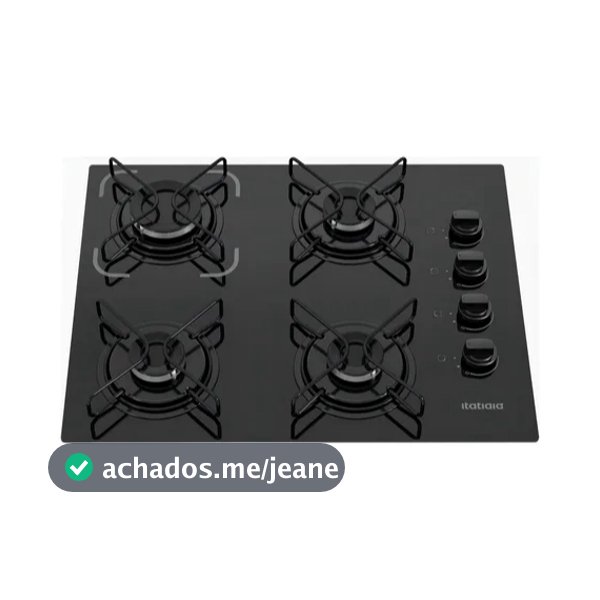 Cooktop Itatiaia Essencial 4 Bocas Preto – Bivolt 127V/220V com Acendimento Automático