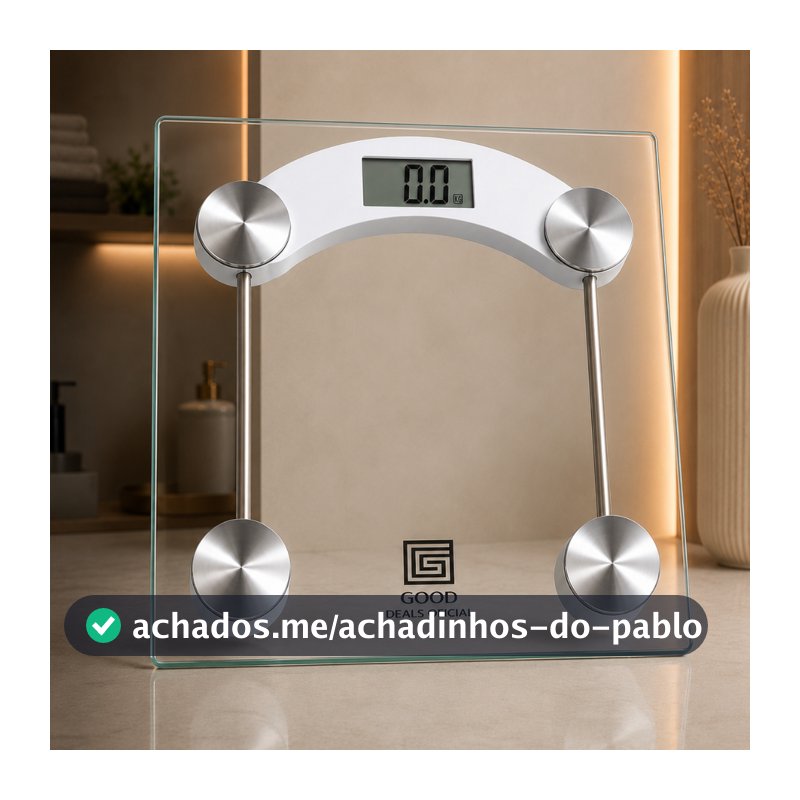 Balança Digital De Vidro até 180Kg Portátil Corporal