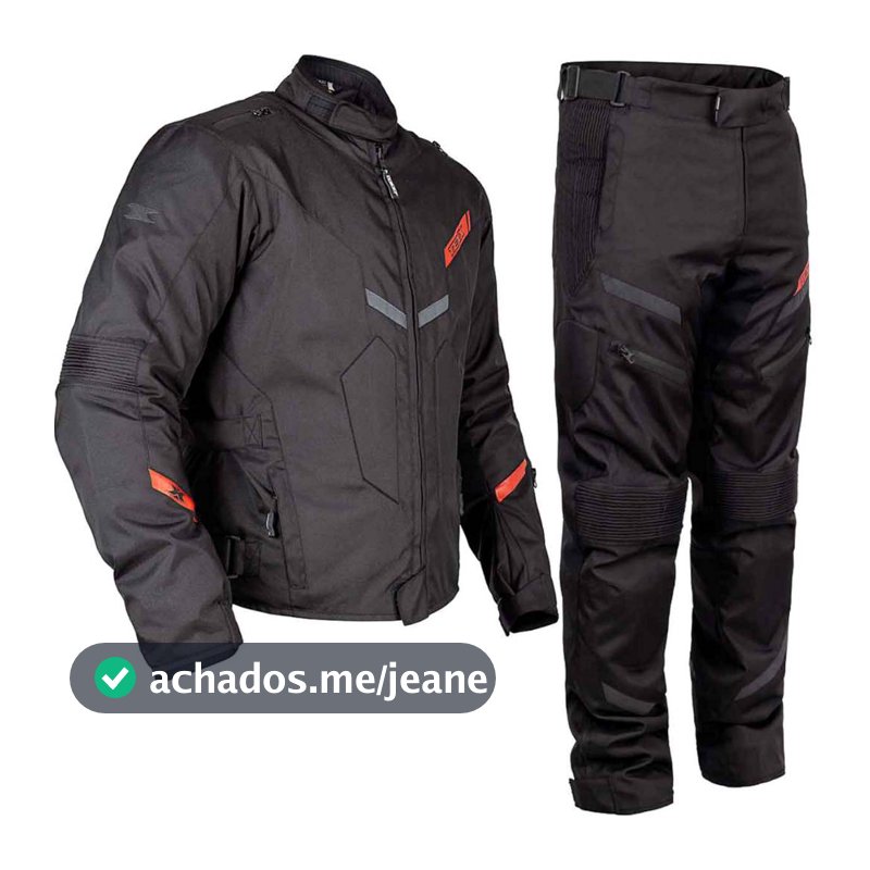 Conjunto Moto Texx Jaqueta Strike V3 Calça Strike Impermeavel