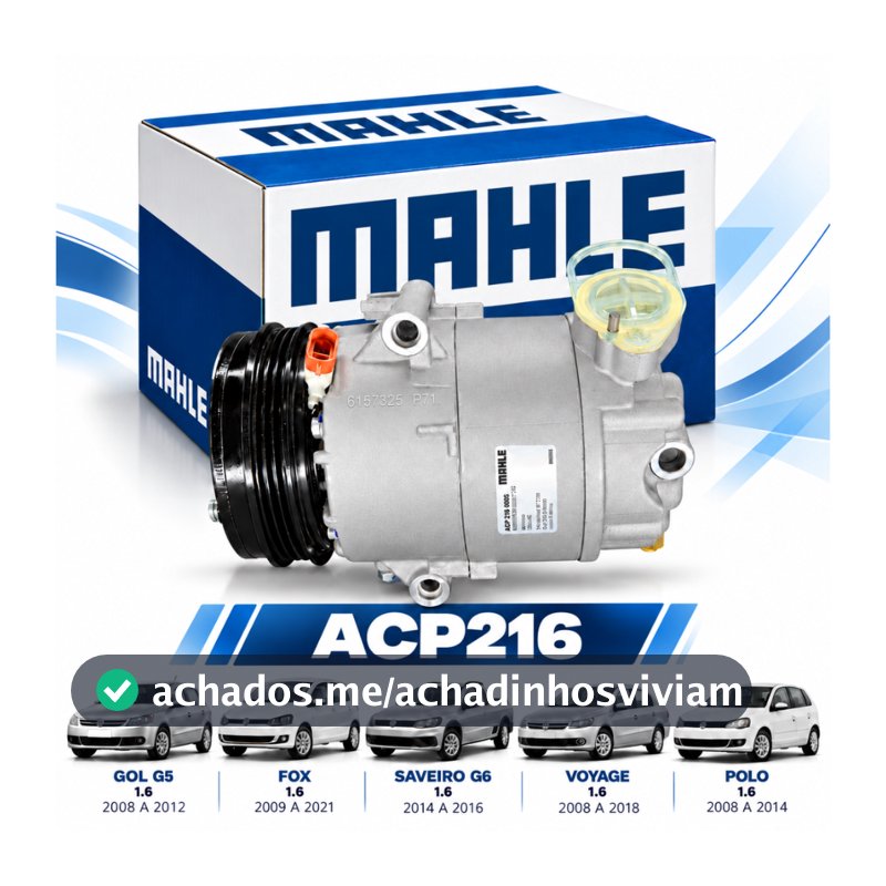 Compressor Ar Condicionado Fox Crossfox Gol Polo Sedan Saveiro Spacefox Voyage 2008 2009 A 2016 Mahle Original
