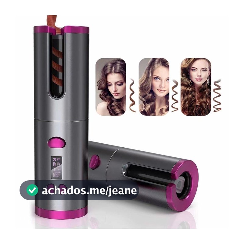 Modelador de cabelo automático sem fio com bateria recarregável de cerâmica embutida marisa