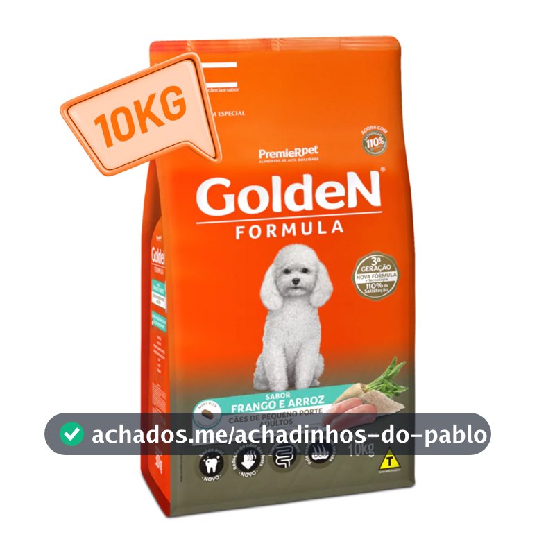Ração Golden Formula Cães Mini Bits Adultos 10kg Frango & Arroz
