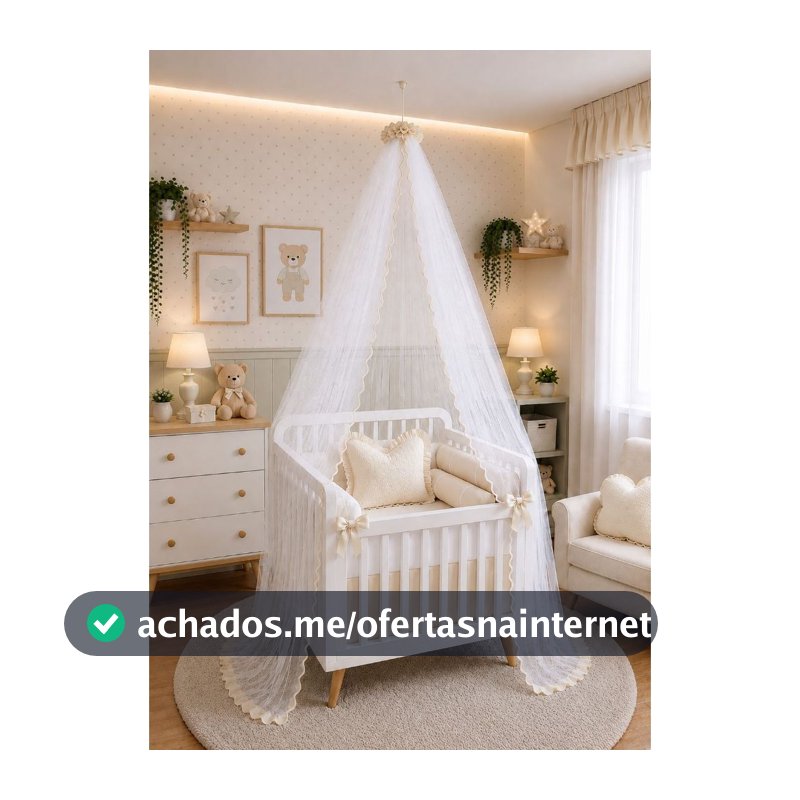 Mosquiteiro Berço Americano e Cama Solteiro Acabamento Vies Menino e Menina não entre Inseto