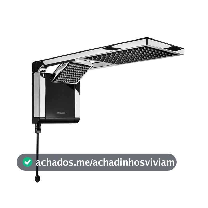 Chuveiro Lorenzetti Acqua Duo Multi Temperatura Preto/Cromado 6800W, 220V