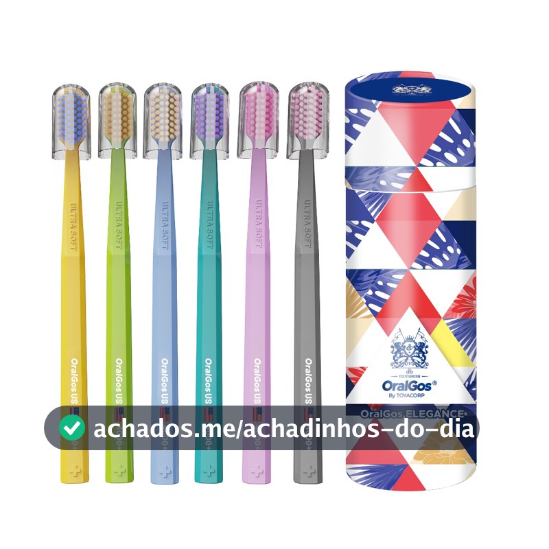 OralGos Escova de Dente Deep Cleaning Pacote Familiar Com 6 Unidades