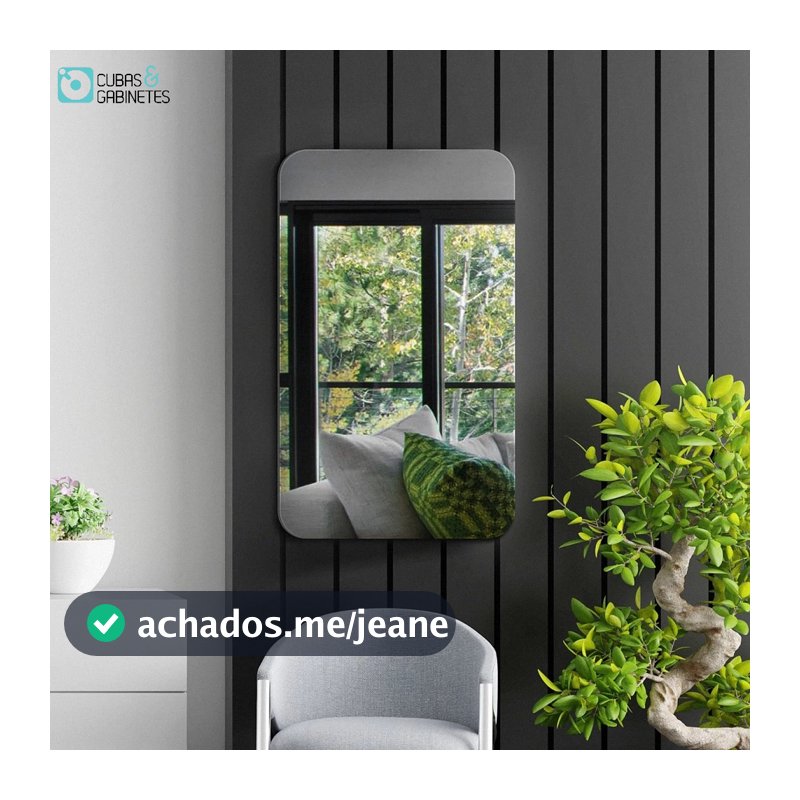 Espelho Retangular Grande 70 X 40 Moderno Lapidado Com Suporte