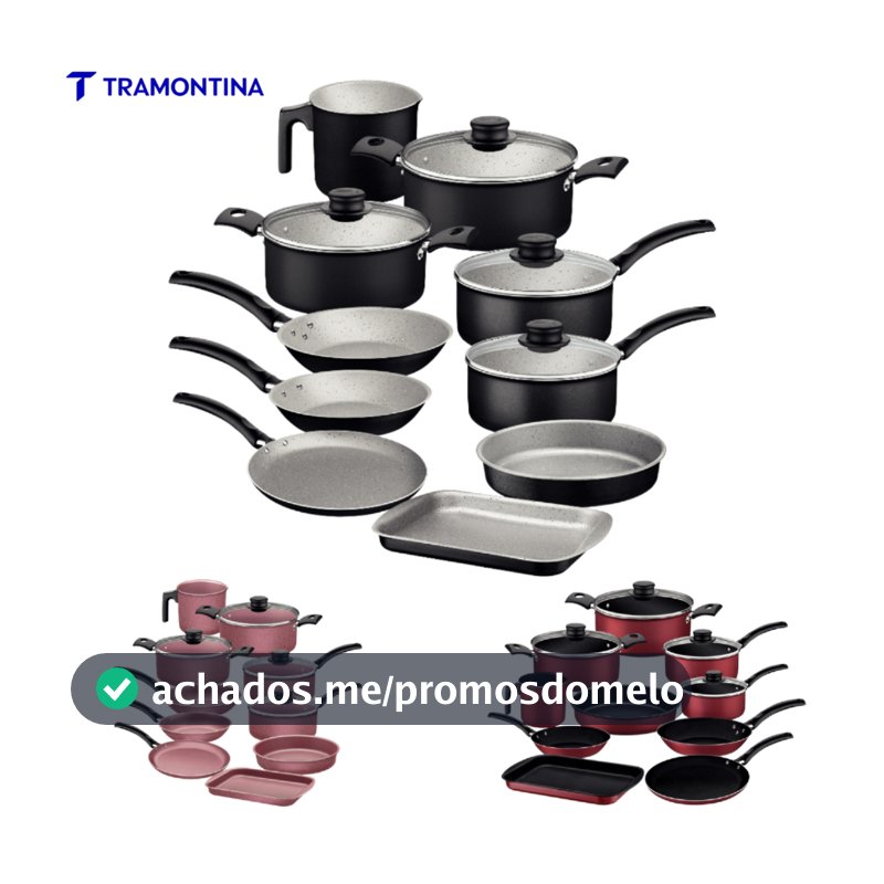 Jogo De Panelas 10 Peças Antiaderente Tramontina Turim Livre Pfoa