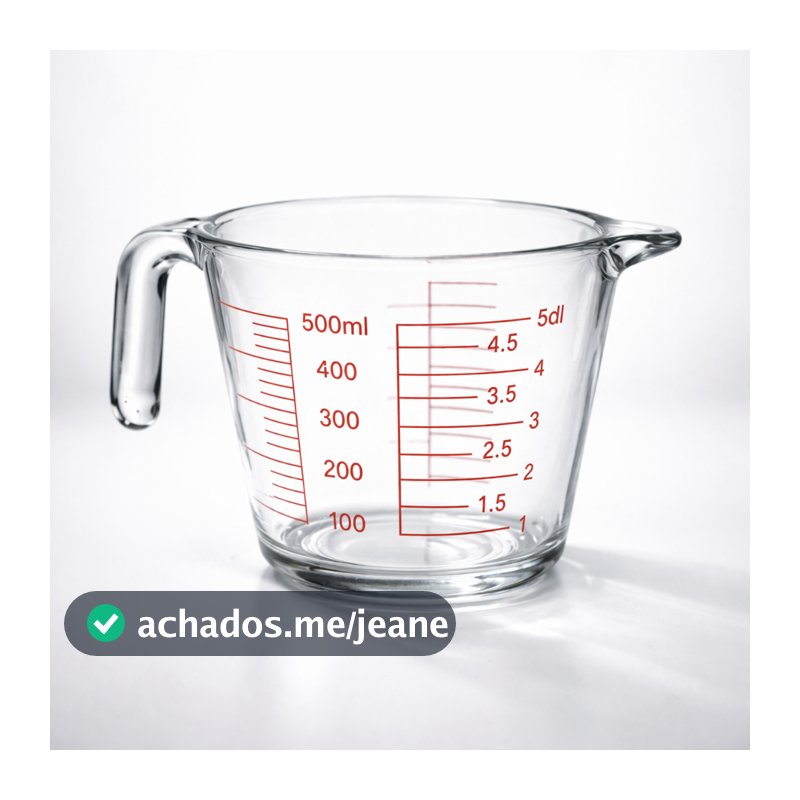 Jarra Medidora 500ml Vidro Resistente Com Alça Copo Medida