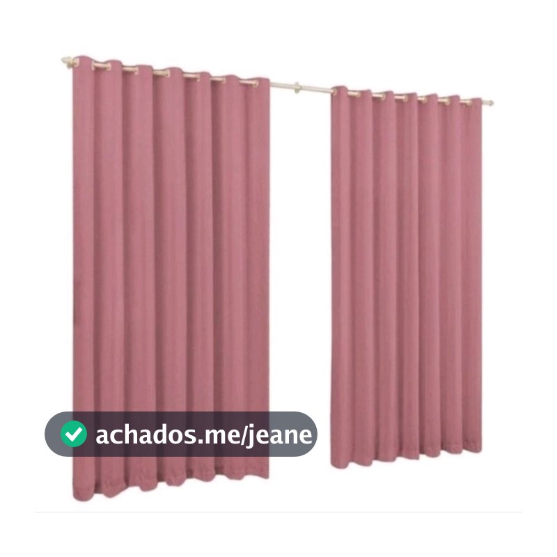 Cortina Rose 2.00x1.40 Tecido Microfibra Liso Poliéster 100% Ilhós Branco