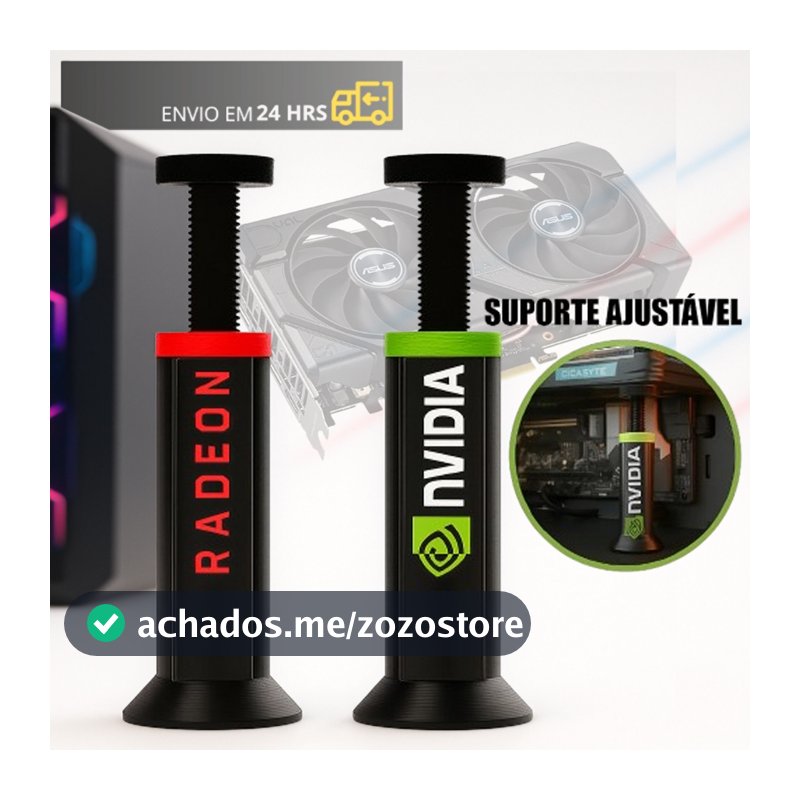 Suporte para Placa de Vídeo GPU Ajustável Nvidia e Radeon Universal