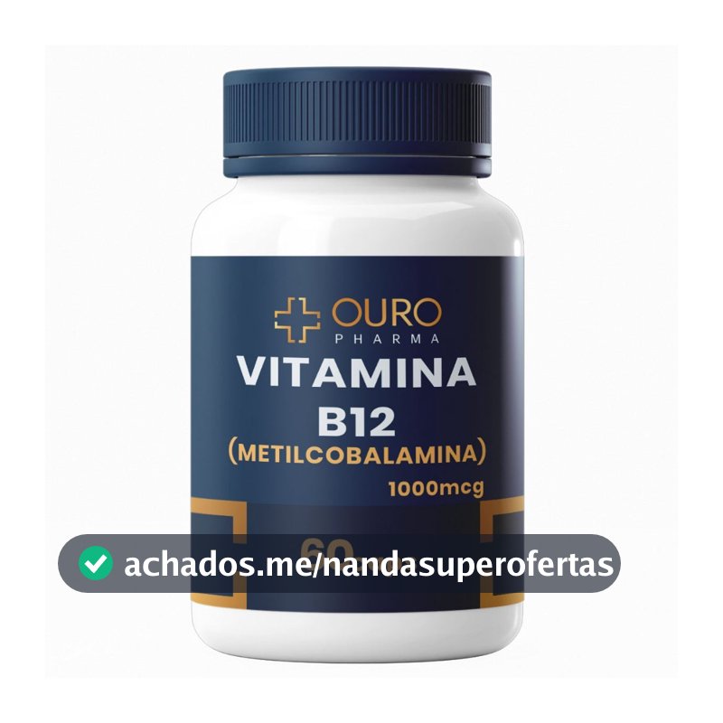 Vitamina B12 1000mcg Metilcobalamina Autêntica 60 ou 120 cápsulas