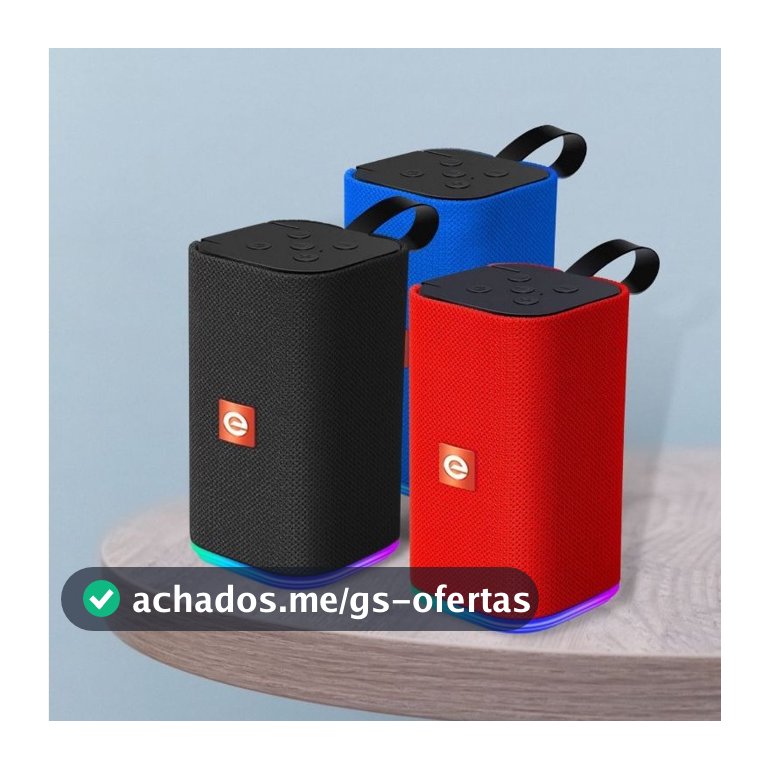 Caixa de Som Bluetooth 5W com LED Colorido - CS-M31BTL - EXBOM