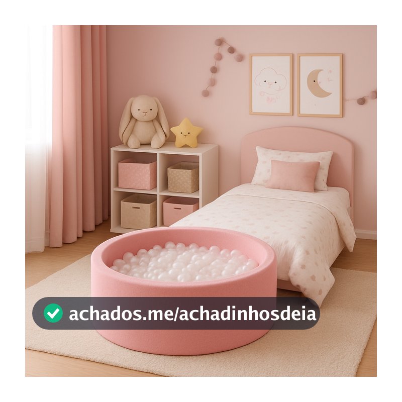 Piscina de Bolinha cor de rosa toda espuma acolchoada divertida infantil menina - sem bolinhas