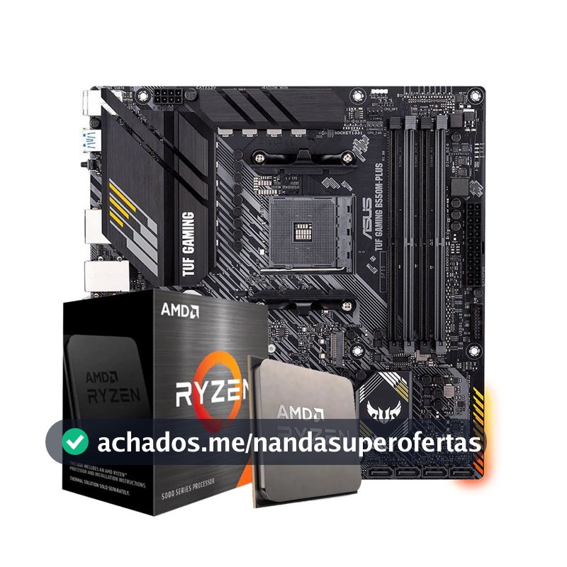 Kit Upgrade  Placa Mãe Asus TUF B550M,  Processador AMD Ryzen 7 5700X, Memória DDR4 3200MHz