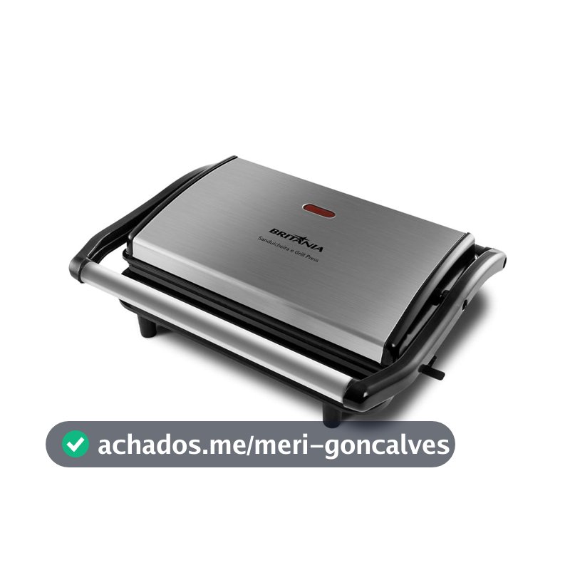 Sanduicheira e Grill Britânia BGR27I Press 2 em 1 850W