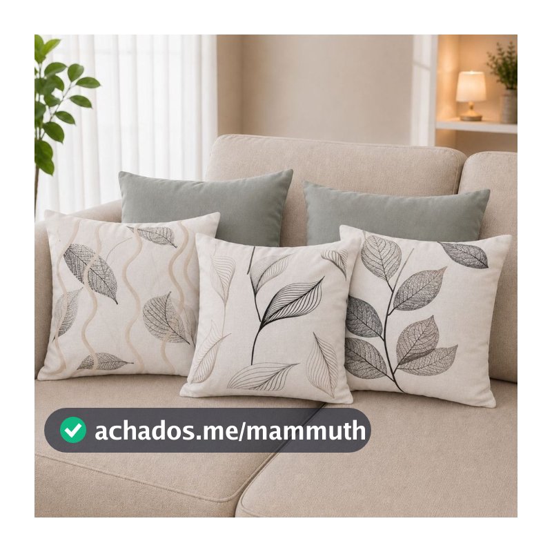 Kit 5 Capas de Almofadas Decorativas e Estampadas 45x45