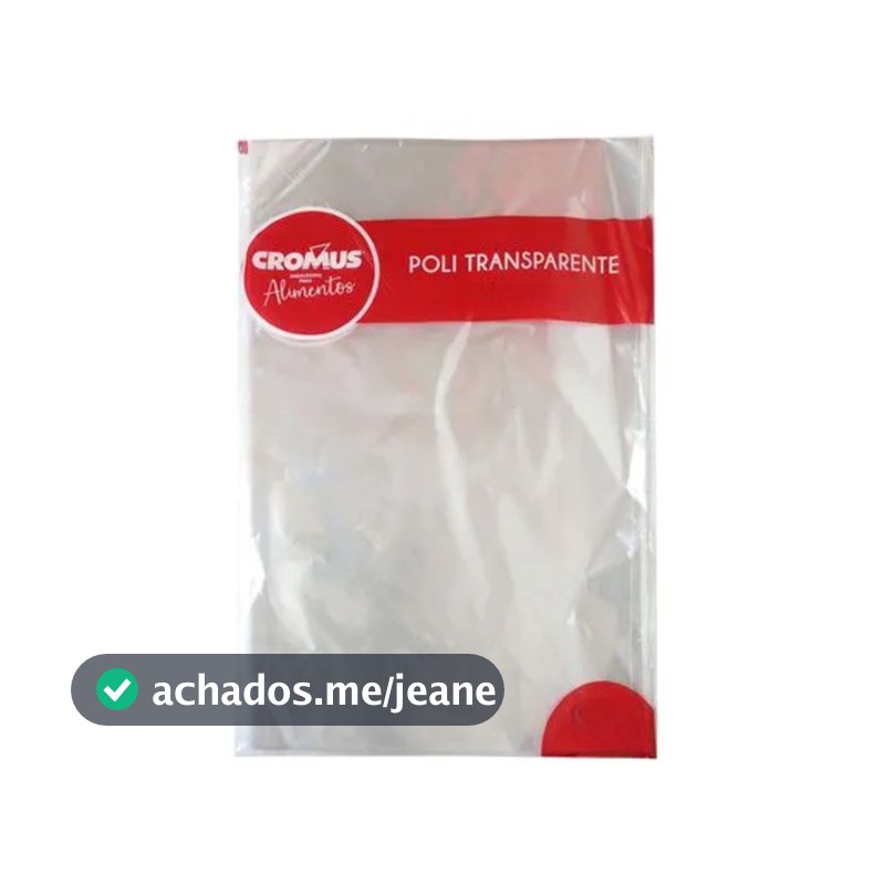 200 Sacos Poli Transparente Liso Incolor Para Presente Biscoito Panetone Doce Natal Cromus//