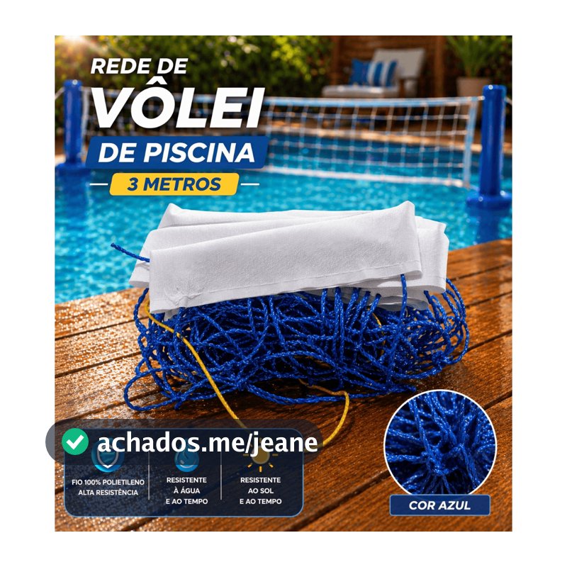 Rede de Biribol Vôlei de Piscina 3 Metros