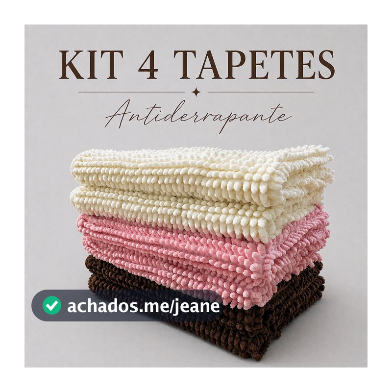 Kit Jogo Tapete de Banheiro Antiderrapante 58x38cm Tapete Bolinha Macarrão Microfibra Absorvente