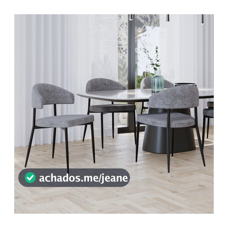 4 Unidades Cadeira Bless Fixa C/4 Pés 53 X 55 X 78 cm