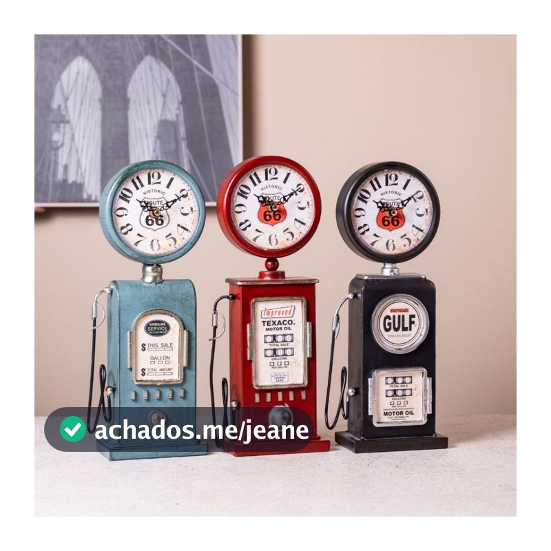 Relógio Bomba De Gasolina Vintage Retrô Decoração Clássica  Estilo Exclusivo