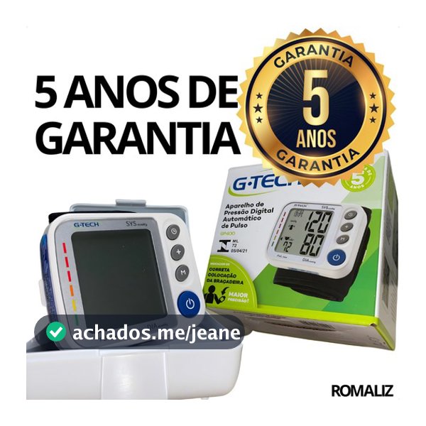 Aparelho De Pressão Digital de Pulso Gtech Medidor Arterial de Aferir GP400