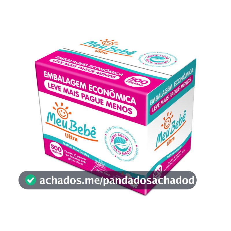 Toalha Umedecida Meu Bebê Ultra Pack 500 Folhas