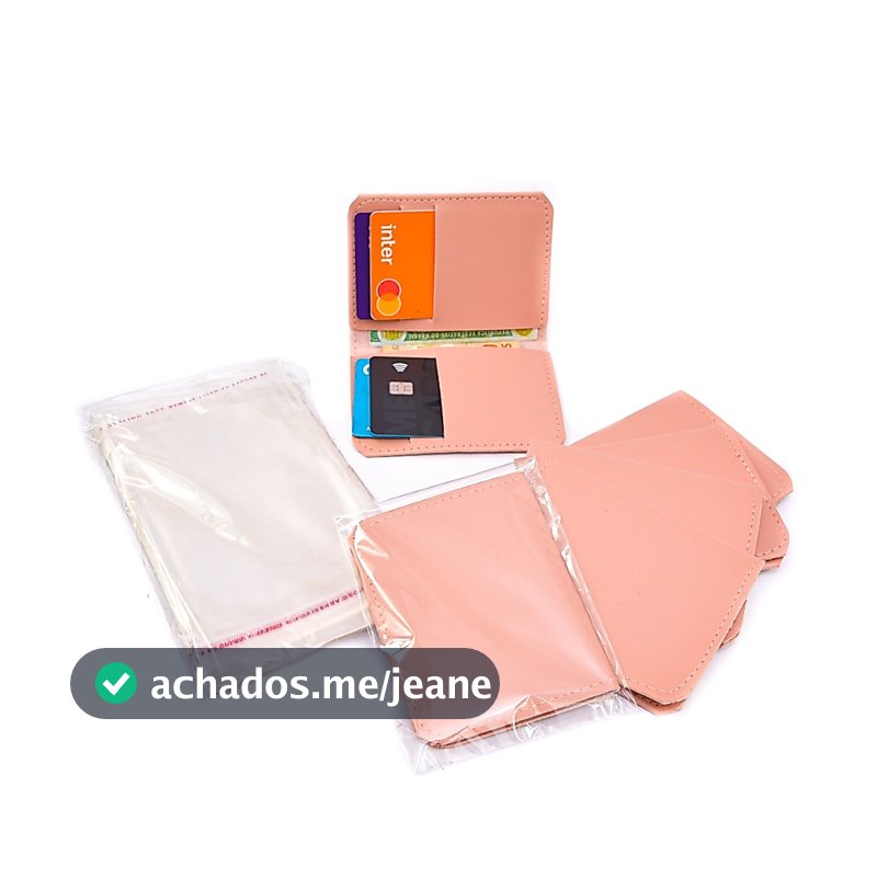 Kit até 50 porta cartão masculino e feminino slim personalizado com nome ou logo atacado mais embalagens