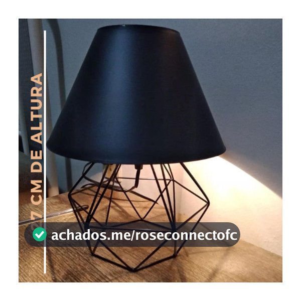 Abajur Pequeno luminária Com Aramado Retrô Ideal Para Quarto Diamante