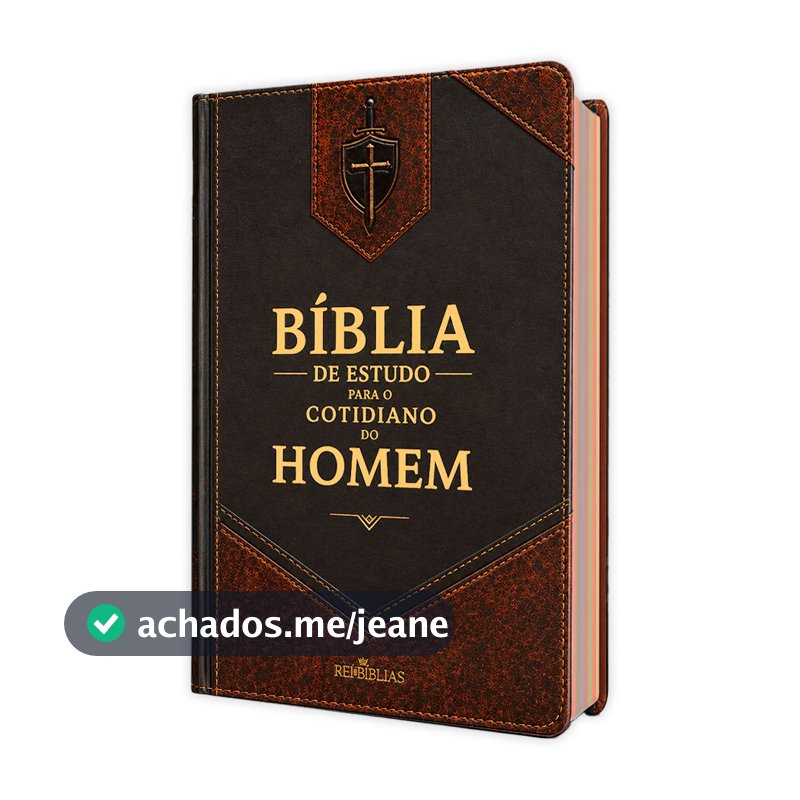 Bíblia de Estudo para o Cotidiano do Homem - Preta e Marrom | NVAA - João Ferreira de Almeida - Capa Dura