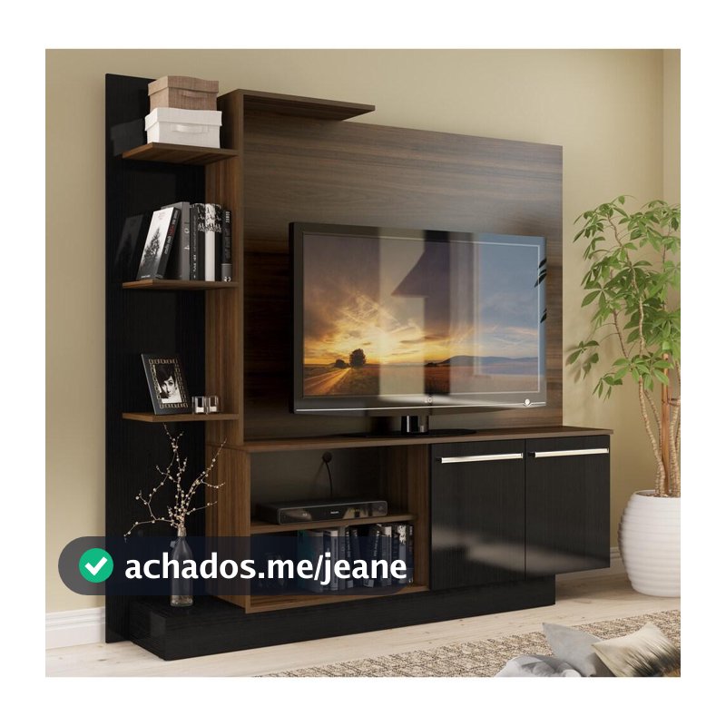 Estante TV 55" e 2 Portas com Rack e Painel Denver Multimóveis V2473