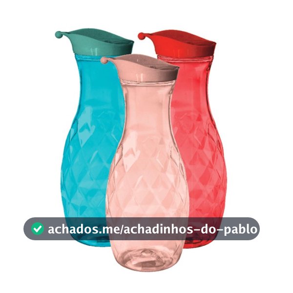 Garrafa Cristal 1200ml Color Sortida Ideal para Armazenamento de Bebidas e Uso Diário em Casa