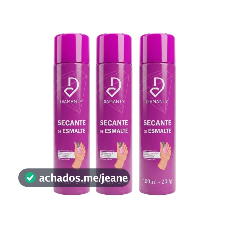 KIT Spray Secante Esmalte Diamanty 400ml (3 unidades)