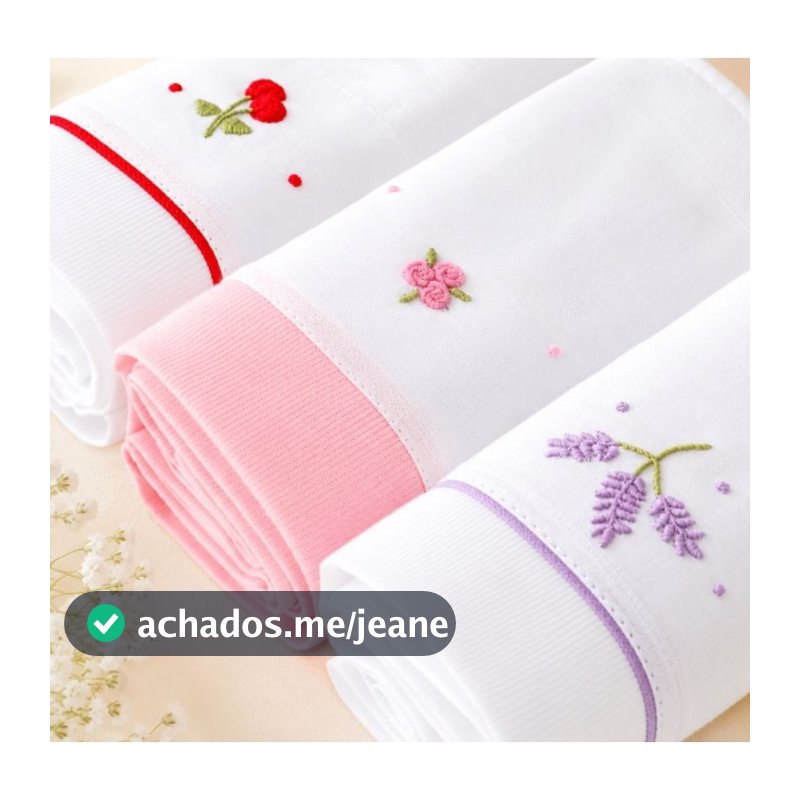 Fralda de Ombro de Pano Luxo - Grande e Bordado Rococó | 100% algodão 70cm × 70cm - Kit com 3 unidades