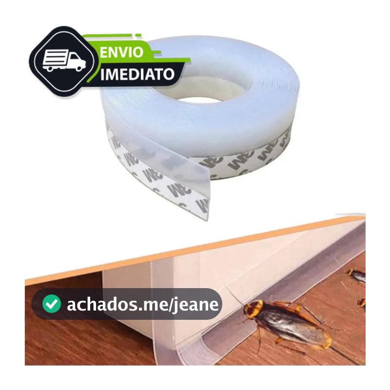 Fita Veda Fresta Porta Transparente 5 Metros Pivotante