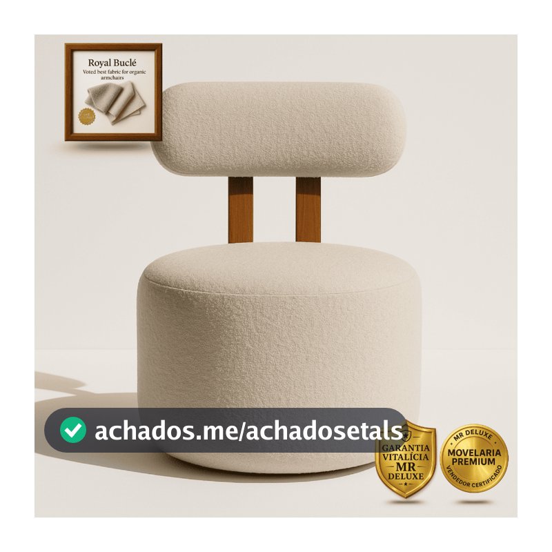 Poltrona Orgânica Chloe - Poltrona Para Decoração E Sala De Estar E Recepção - Poltrona Boucle Luxo