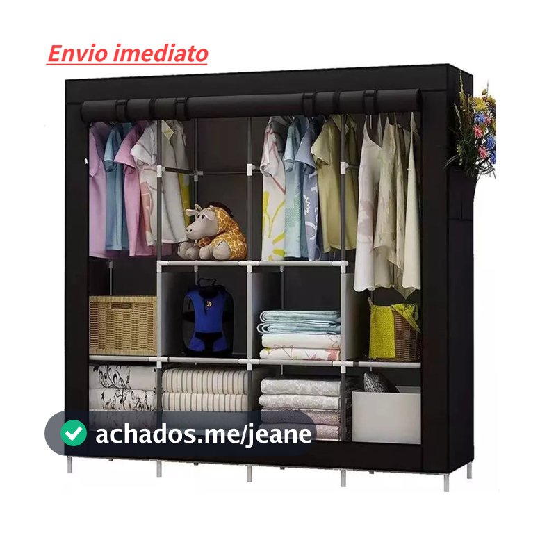 Guarda Roupa Grande Dobrável Armário Arara Organizador Multiuso Roupeiro Cabideiro Sapateira Casa