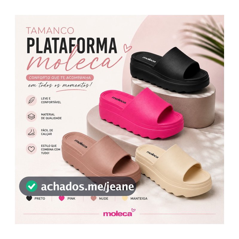Slide Plataforma Moleca Feminino Elegante e Moderno 5589.100
