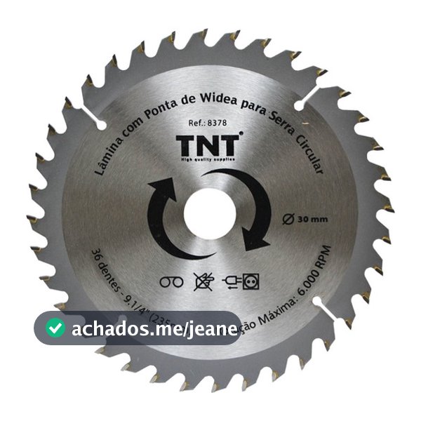 Disco Lamina Para Serra Circular De 9 Polegadas C/ 36dentes