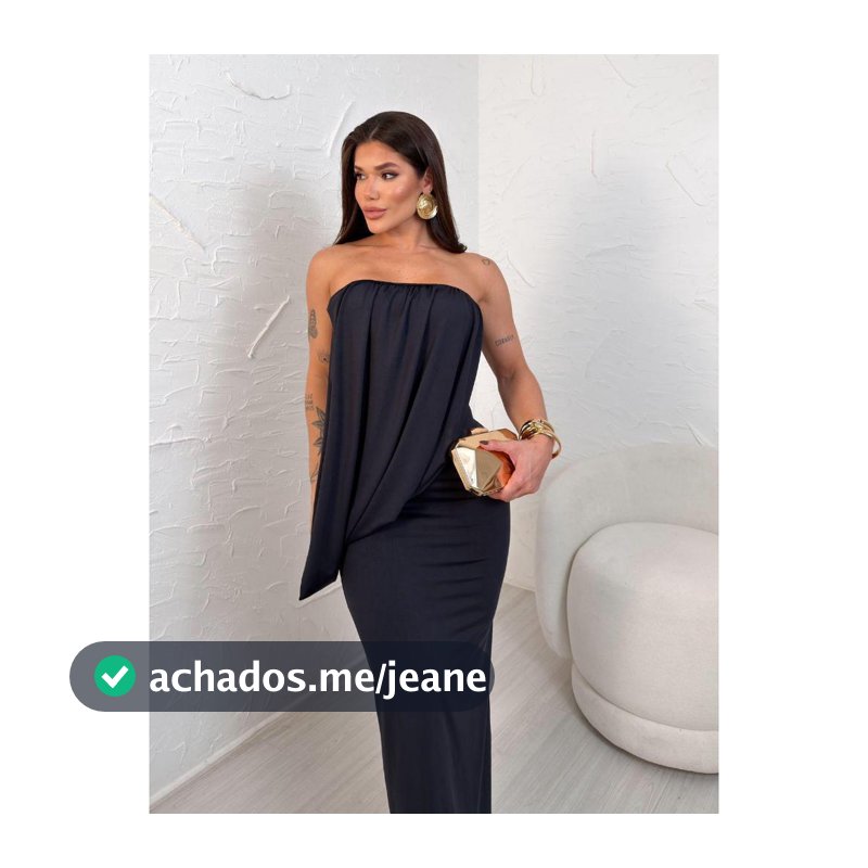 Vestido Longo Tomara Que Caia Com Caimento Solto Assimétrico Moda Feminina Elegante E Sofisticada