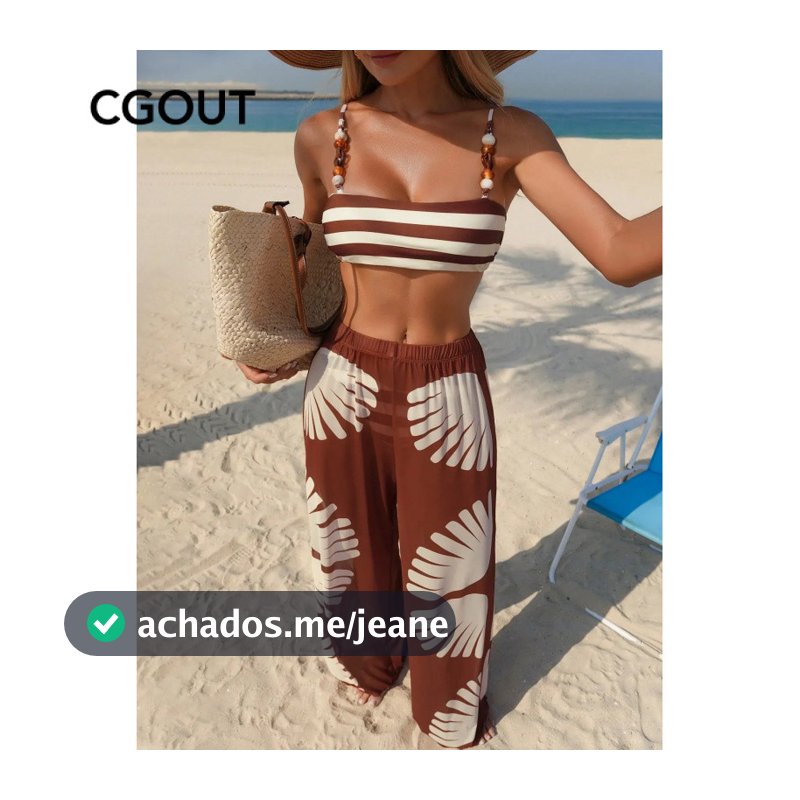 Maiô de três peças feminino listrado de secagem rápida praia protetor solar Trou