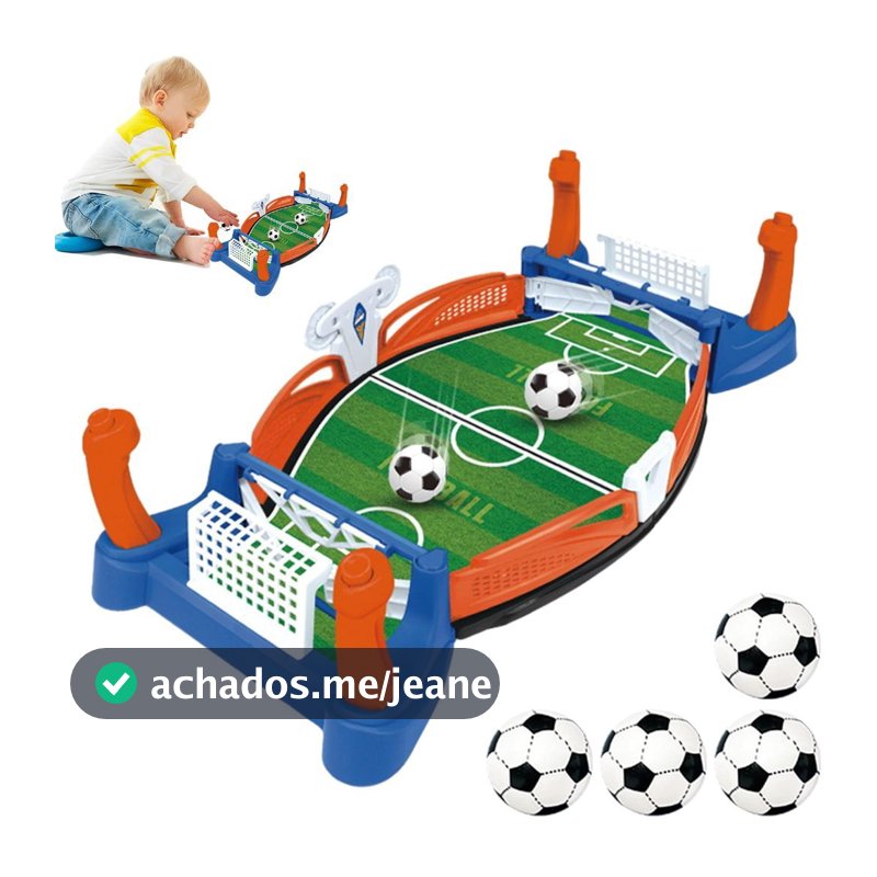 Futebol de Mesa Portátil para Crianças - Brinquedo Divertido com Bolas Inclusas